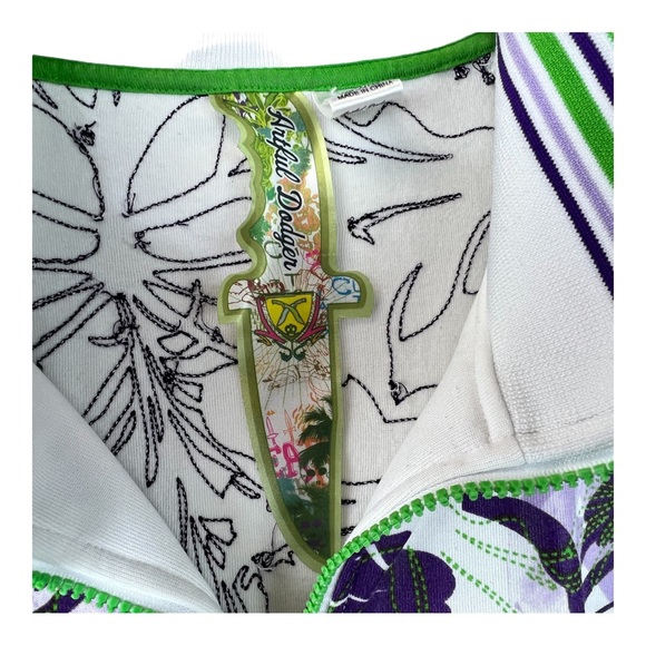 ARTFUL DODGER Embroidered Tropical Floral Track Jacket 4XL 4X Streetwear - Picture 4 of 12